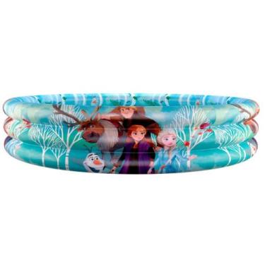 Imagem de Piscina Inflável Infantil Frozen Criança Redonda Grande 130L - Etilux 