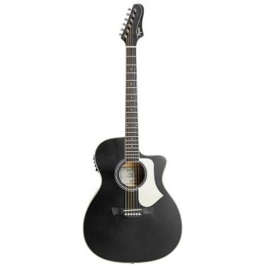 Imagem de Violão Tagima Rio Negro BKS Black Satin Grand Auditorium De Aço Eletro