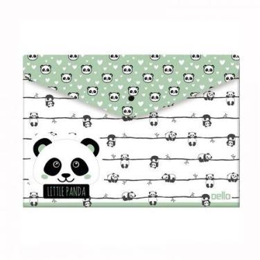 Imagem de Envelope plástico com botão A4 Panda Verde 0018.02 - Dello