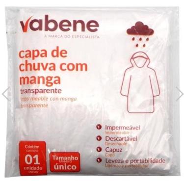 Imagem de Capa de Chuva Plástica Transparente 120 cm x 70 cm - Vabene