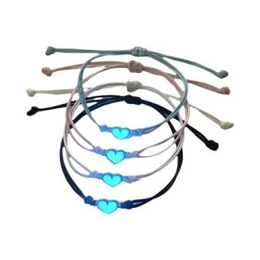 Imagem de Conjunto De 4 Pulseiras Em Forma De Coração Que Brilham No Escuro, Ace