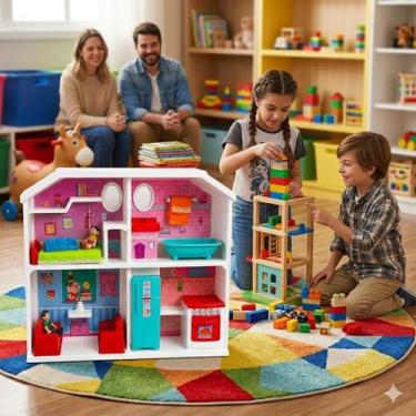 Imagem de Casinha Infantil Da Mônica Branca Brinquedo Criança Playground Premium