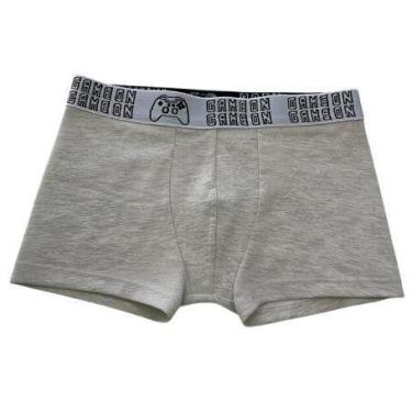 Imagem de Cueca boxer infantil - em cotton - TOP CATZ, Mesc grafite, G