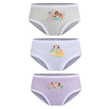 Imagem de Kit 3 Calcinha Infantil Lobinha Princesas 18201-089, Sortido 0937, M