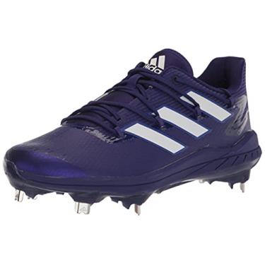Imagem de adidas Tênis de beisebol masculino Adizero Afterburner 8, Team Collegiate Roxo/Branco/Branco, 8
