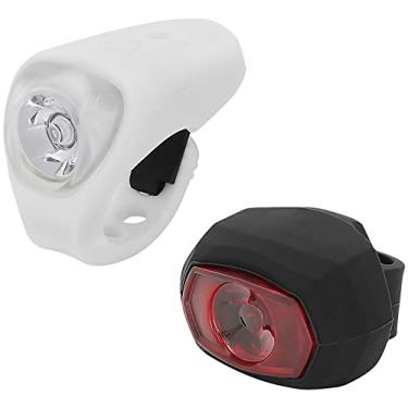 Imagem de yeacher Conjunto de luzes de bicicleta USB recarregável para bicicleta e luz traseira Farol dianteiro e traseiro para ciclismo à prova d'água Luz dupla frontal e traseira