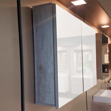 Imagem de Armário para Banheiro Malbec 100x72cm com Espelho Móveis Bosi - Barrique com Argento