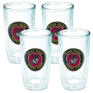 Imagem de Tervis Copo térmico de parede dupla da Marines Made in USA, 473 g, pacote com 4