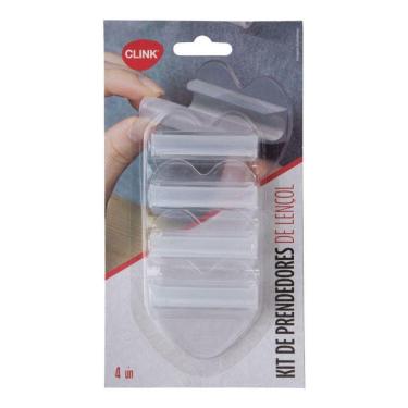 Imagem de Kit Com 4 Prendedores Prático Para Lençol Roupa De Cama