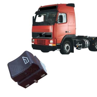 Imagem de Botão Interruptor Vidro Porta Dianteira Volvo Fh Fh12 Fm Nh