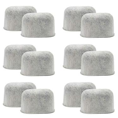 Imagem de Filtros de água de carvão de reposição puro compatíveis com máquinas de café Cuisinart remove o cloro, odores e outras impurezas do conjunto de água com 12 unidades