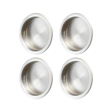 Imagem de 4 peças de puxador de dedo de porta de armário de 4 cm, puxador de armário para porta, fácil de encaixar, sem necessidade de pregos, perfeito para porta de bolso, porta de passagem dupla, porta de armário, diâmetro externo de 5 cm