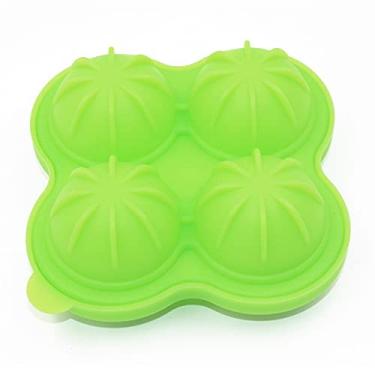 Imagem de Bandeja de cubo de gelo molde de cubo de gelo 4 cavidades bola de silicone coquetel molde de uísque para bandeja de cubo de gelo molde de gelo acessório de barra de ferramentas de cozinha molde de cubo de gelo (cor: 02)