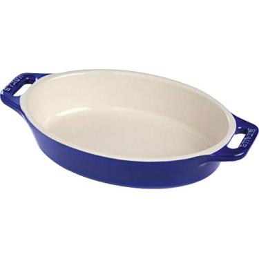 Imagem de Travessa Oval, Cerâmica, Azul Marinho, 29 cm, STAUB