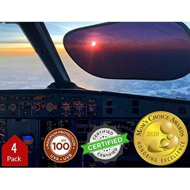 Imagem de Kinder Fluff Parasol de Carro (4x) - O único Guarda-Sol p/Janela de Carro q Bloqueia 99.9% dos Raios UV - Premio de Ouro o Melhor Protetor Solar de Vidros p/Bebês & Pilotos de Aeronave - P