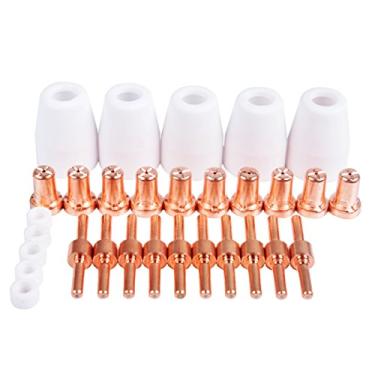 Imagem de 30 peças de máquina cortador de plasma Consumíveis estendidos (pontas longas e eletrodo longo) PT-31/LG40 Consumíveis de tocha para máquina de corte a plasma de ar 40A 50A e máquina de solda CUT40 CUT50 CT416 CT520 SUPER200P