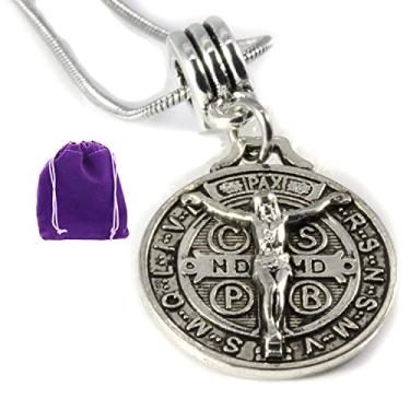 Imagem de Dave The Bunny Colar de São Bento, Metal, Sem Pedra Preciosa