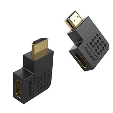 Imagem de BENFEI Adaptador HDMI macho para fêmea ângulo reto 90 graus - pacote com 2