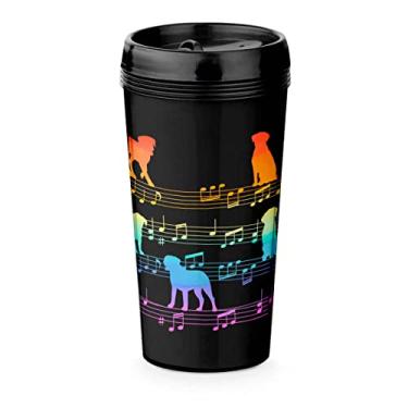 Imagem de Copo Viagem 520ml Preto Arco Iris Cachorro Musical