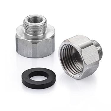 Imagem de Adaptador de latão de compressão Hiqufet 3/8 para 1/2 fêmea para 3/8 macho adaptador de mangueira de água de encanamento, 2 peças