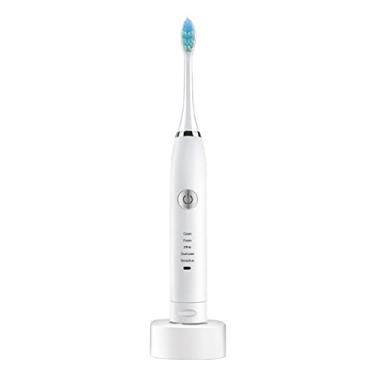 Imagem de Suporte de escova de dentes elétrica adulto recarregável por USB recarregável 5 velocidades escova de dentes vibratória sônica adulto recarregável escova de dentes elétrica pequena surpresa