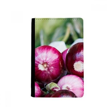 Imagem de Porta-passaporte de cebola com imagem fresca temperada Vageable Notecase Burse capa carteira porta-cartão, Multicolor