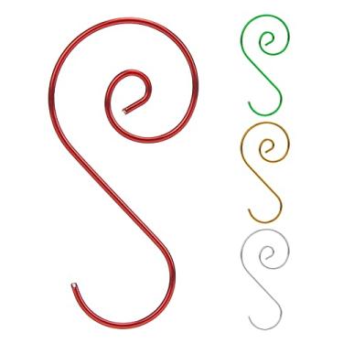 Imagem de Mini Multiuso Metal S Forma Ganchos Decoração de Suporte de Árvore de Natal para Panelas Penduradas Vasos Plantas Sacos Toalhas Ganchos de Cozinha Resistentes Ganchos (60 pcs)(Red), Ganchos s,