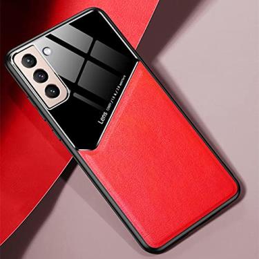 Imagem de Capa de couro de suporte de carro de luxo para Samsung Galaxy S21 S20 S10 Plus Ultra FE Note 20 A51 A71 A41 A31 A12 A32 A42 A52 A72 5G Capa, vermelha, para A42