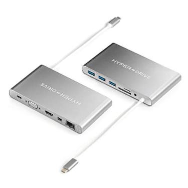 Imagem de Hyper Drive USB C Hub, adaptador tipo C para MacBook Pro, dispositivos USB-C de laptop, Docking station PC de superfície 11 em 1 final com carregamento de energia, dados USBC 5Gbps, HDMI 4K, portas 3xUSB 3.1, VGA, etc