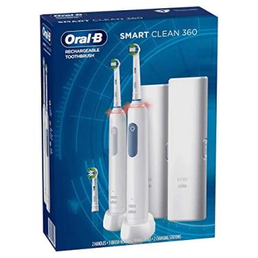Imagem de Oral-B Escova de dentes elétrica recarregável Smart Clean 360, pacote com 2