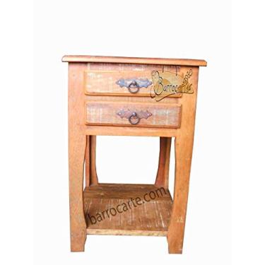 Imagem de Mesa de Cabeceira Rústica Atenas em Madeira de Demolição - Cód 1190