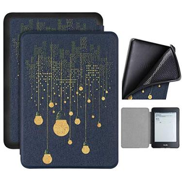 Imagem de Fullmosa Capa Kindle Paperwhite 10ª Geração à Prova D'água - Função Liga/Desliga - Fechamento Magnético - Silicone - Lâmpadas