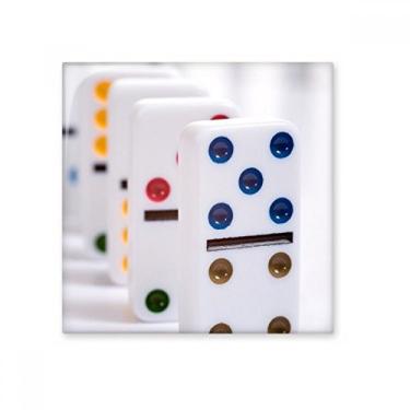 Imagem de Pai Gow Dominoes Dice Azulejo de cerâmica brilhante Decalque de pedra adornada tijolo vitrificado