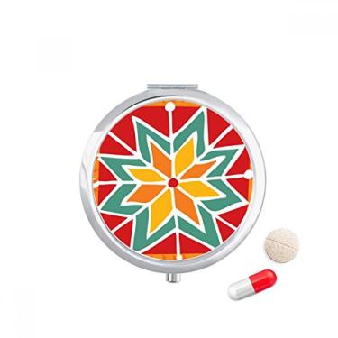 Imagem de Porta-comprimidos de civilização antiga Totems Sun Flower Mexico Caixa de armazenamento de remédios