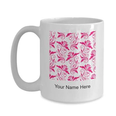Imagem de Caneca com estampa personalizada - Caneca de café padrão - Ideia de presente padrão - Caneca com padrão personalizado - Caneca de café de 425 g