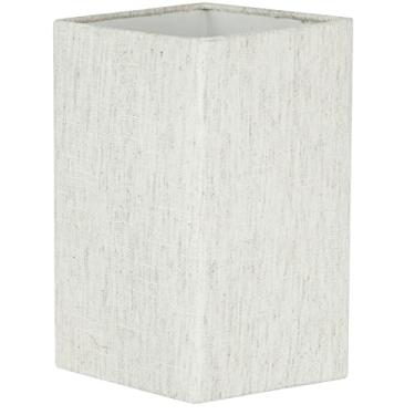 Imagem de Cúpula Quadrada de Abajur Tecido Linho Claro 12x20cm