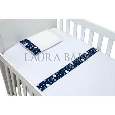 Imagem de Jogo De Lençol Para Berço 100% Algodão Soninho Marinho