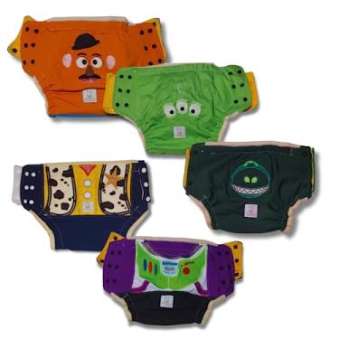 Imagem de Kit Fralda de Pano Ecológica "Do Começo ao fim" Desfralde AURORINHA SUSTENTÁVEL Pocket Inspiração COLEÇÃO TOY STORY Tamanho Único 4,5kg/21kg