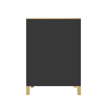 Imagem de Cavalete Calçada Cardápio Lousa Preta 70x50cm Moldura Natural Gv Office