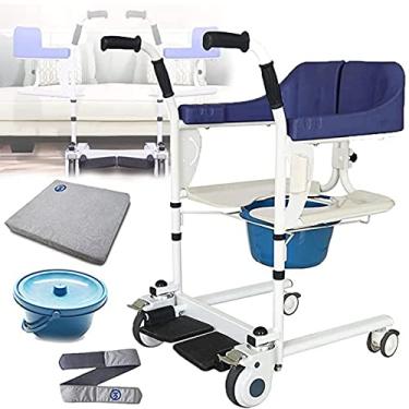 Imagem de Elevador De Transferência Para Deficientes, Elevador De Transferência De Paciente Multifuncional, Cadeira De Banho De Banheiro Cadeira De Rodas De Transferência Para Idosos,Blue