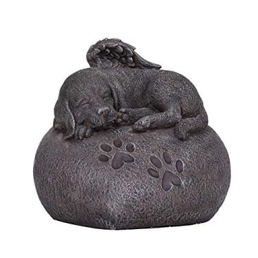 Imagem de Pacific Giftware Pet Memorial My Love Sleeping Angle Dog Foot Print Rock Urn Bottom Load 30 Cubic