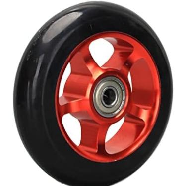 Imagem de 1 Roda Dianteira De Cadeira De Rodas De 4 Polegadas, Rodízio De Cadeira De Rodas, Aro De Alumínio, Substituição De Rodas Dianteiras De Cadeira De Rodas, Pneu Sólido Para Cadeira De Rodas,Vermelho,