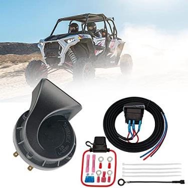 Imagem de FARBIN Kit de buzina UTV com chicote de fios e interruptor basculante luz de LED para carrinho de golfe Polaris RangerRZR, motocicletas Can-Am Maverick Kawasaki Side by Side Dune Buggy Sportsman Sand