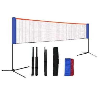 Imagem de Rede De Badminton Ajustável Com Suporte, Redes De Pickleball De Aço Inoxidável Com Saco De Armazenamento, Para Parque Interno E Externo (Color : Ferroalloy style, Size : 4.1m/14ft)