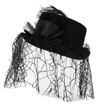 Imagem de 1 peça cartola de mágico chapéu feminino chapéu espanhol gorro feminino chapéu gótico feminino chapéu fascinator chapéu feminino mágico chapéu 20s fantasia performance mulher encantadora poliéster/769