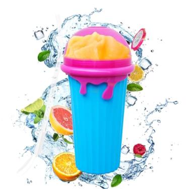 Imagem de NUFR Slushie Maker, smoothies mágicos congelados rápidos de grande capacidade, copo de resfriamento, copo de compressão de camada dupla, máquina de sorvete caseira de milk-shake faça você mesmo para