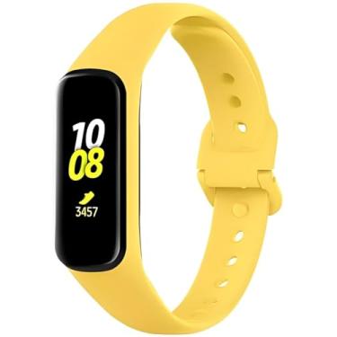 Imagem de Pulseiras de silicone NSmart compativeis com Galaxy Fit2 SM-R220 (R220, Amarela)