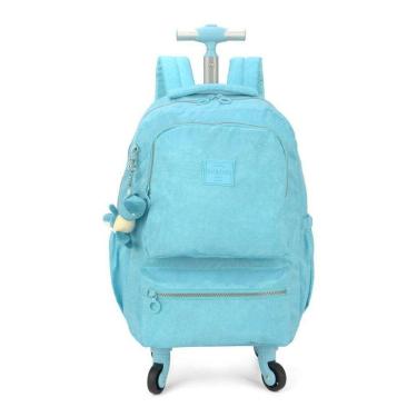 Imagem de Mochila Rodinhas Notebook Crinkle Chaveiro Pelúcia Dino