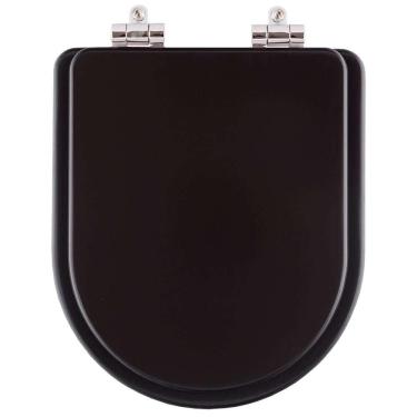 Imagem de Assento Sanitário Poliester Soft Close Link Marrom Fosco para vaso Deca