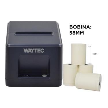 Imagem de Impressora térmica waytec wp-50 58mm tickets ifood n/fiscal